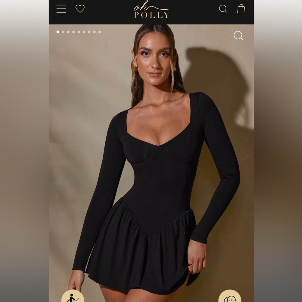 Long Sleeve A-Line Mini Dress